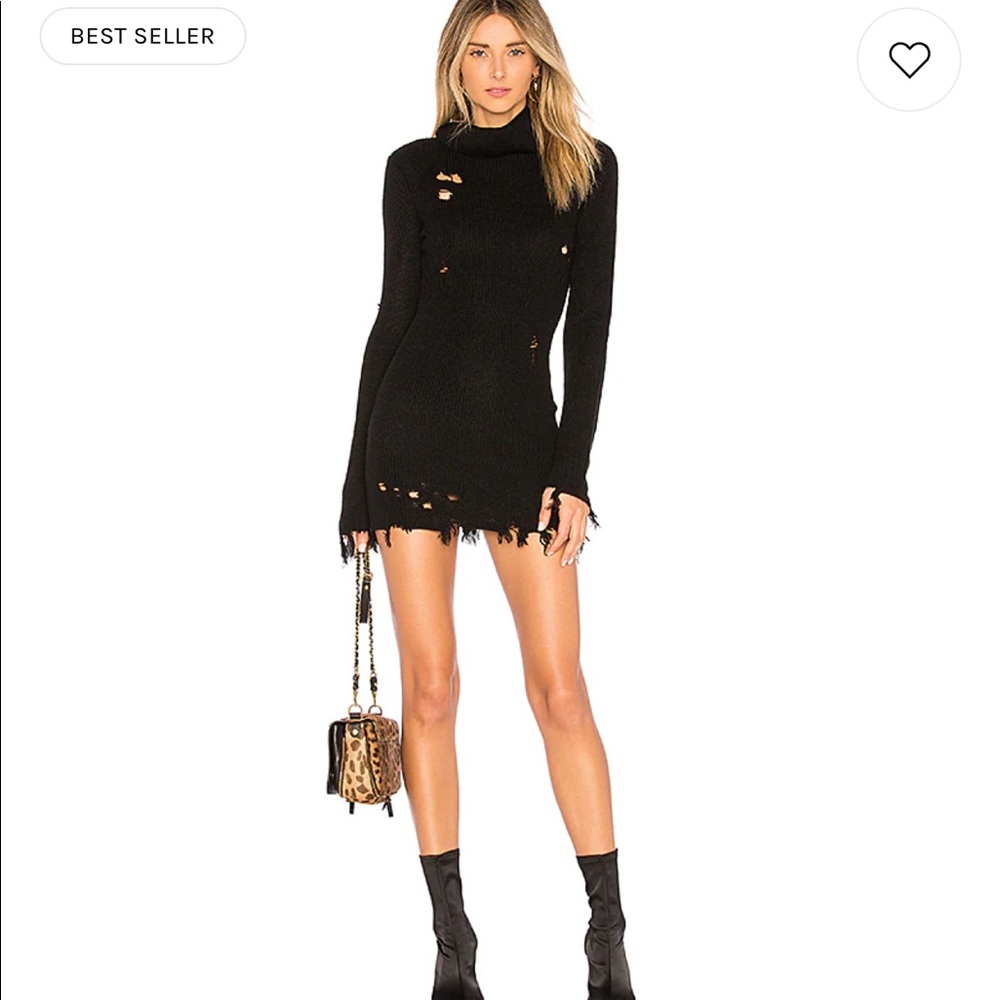 Lovers + Friends Keeney Sweater Dress in Black